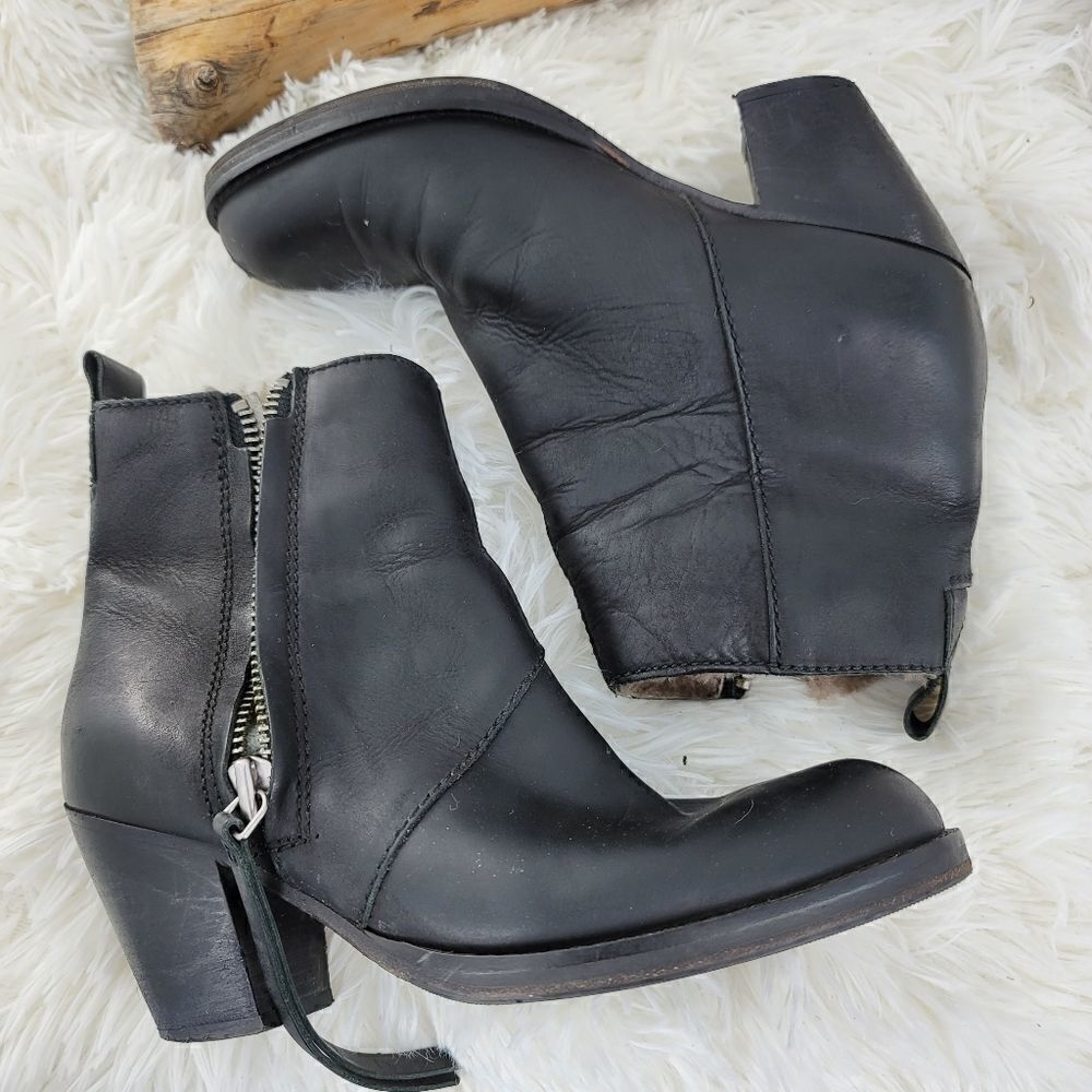 Acne studios pistol short leather boots black - Picture 4 of 11